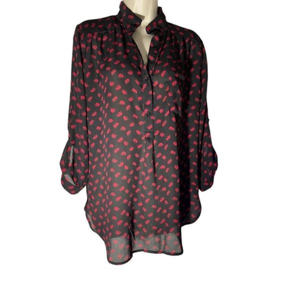 Cals elephant print blouse (#455) - Picture 6 of 9